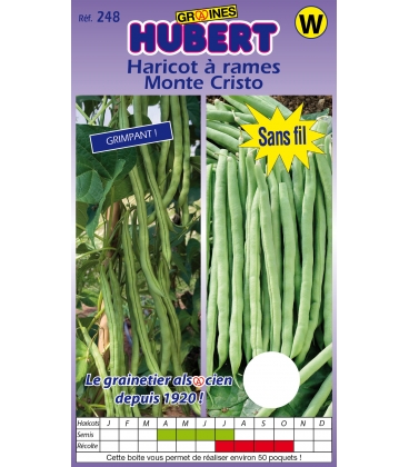 Haricot Monte Cristo Mangetout &agrave; Rames