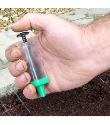 Semoir à graines en plastique vert