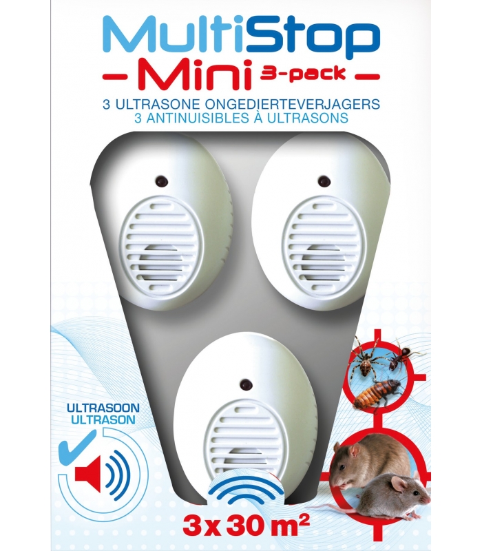 Anti Nuisibles à Ultrasons MultiStop Lot de 3 - Dont 0,24€  d'écoparticipation