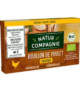 Cubes de bouillon de Poulet BIO Sans huile de Palme.