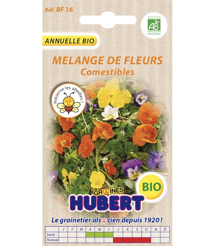 Mélange de Graines de Fleurs Comestibles BIO