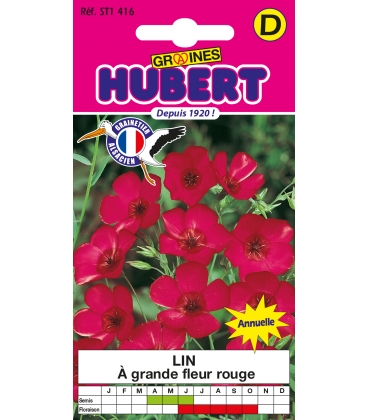 Lin &agrave; Grande Fleur Rouge