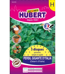 5 Disques pr&eacute;sem&eacute;s de Graines de Persil G&eacute;ant d'Italie